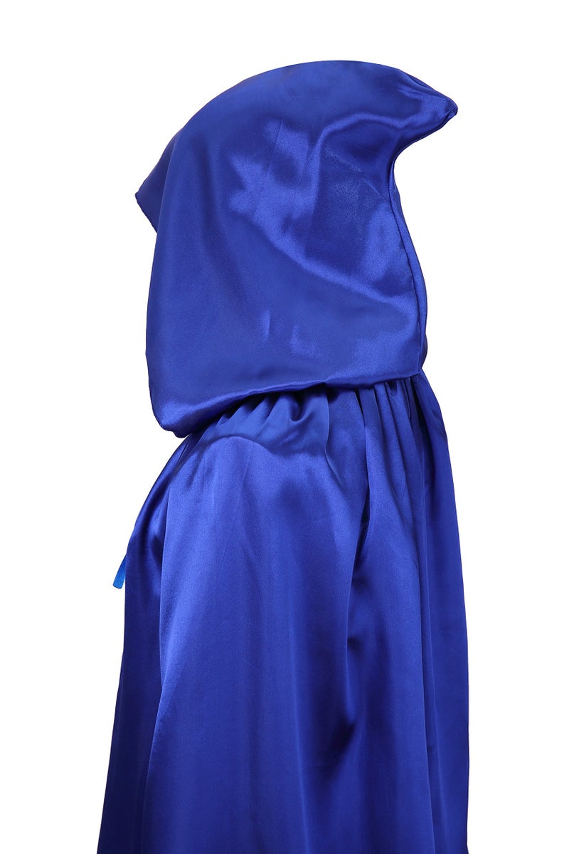 VGLOOK Unisex Hooded Halloween Christmas Cloak Costumes Party Cape Blue - Image 3